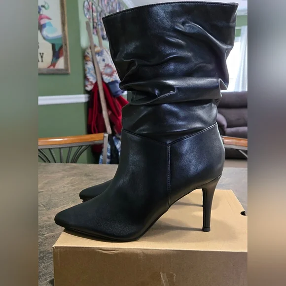 Coutgo Women's Mid Calf Slouchy Boots #740, 741, 742 - Picture 7 of 12